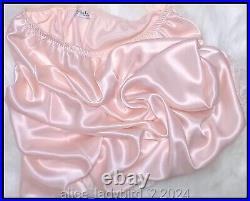 LUXE Vintage DIOR Liquid SATIN Half SLIP Skirt SHINY Glossy Floral LACE Pink M