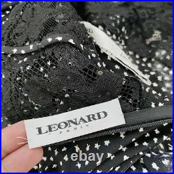 Leonard Paris Vintage lace top slip maxi dress Size 38 medium