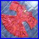 Lisa Blue Y2K Vintage Sheer Silk Chiffon Spaghetti Strap Fit-Flare Dress 38 XS