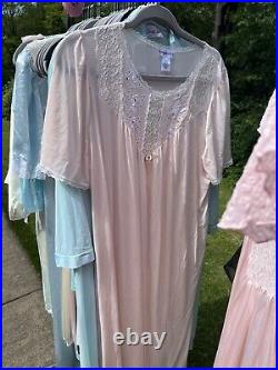 Lot Of 75 Vintage Full Slips Nightgowns Camisoles Nylon Lace Silky Lingerie