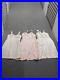 Lot of 3 Vintage 50's Taffeta Dress Slips SZ. M/L Pink Ivory Deadstock