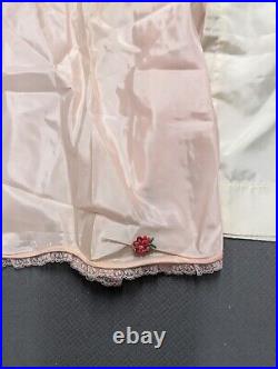 Lot of 3 Vintage 50's Taffeta Dress Slips SZ. M/L Pink Ivory Deadstock