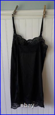 Lot of 6 Vintage Women's Lingerie Full Slip Dresses Nightie Nightgown Lace Silky