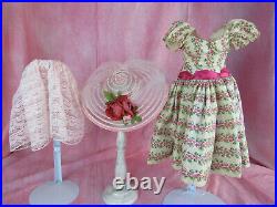 MA Cissy Doll Outfit Rows of Roses Dress & Slip 1956 with New Hat