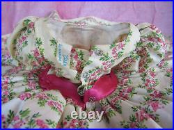 MA Cissy Doll Outfit Rows of Roses Dress & Slip 1956 with New Hat