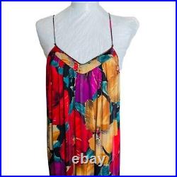 MARY MCFADDEN Vintage Floral Slip Long Maxi Dress Size Large