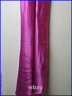 MAXI SATIN SLIP DRESS Womens L Glam Sexy Nightgown FREDRICKS OF HOLLYWOOD