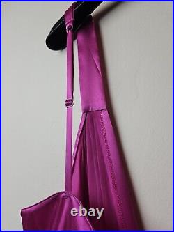 MAXI SATIN SLIP DRESS Womens L Glam Sexy Nightgown FREDRICKS OF HOLLYWOOD