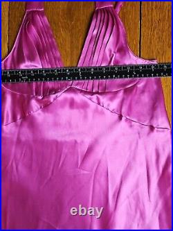 MAXI SATIN SLIP DRESS Womens L Glam Sexy Nightgown FREDRICKS OF HOLLYWOOD