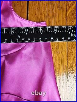 MAXI SATIN SLIP DRESS Womens L Glam Sexy Nightgown FREDRICKS OF HOLLYWOOD