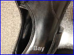 MENS VTG 1940s BLACK FLORSHEIM SLIP ON DRESS SHOES SZ 11.5 Ext Narrow AA
