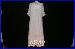 MISS ELAINE Chiffon Lace Peignoir Robe Vtg OLGA Dress Sweep Slip Gown Nightgown