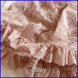 Made In Usa Vintage Salmon Pink Full Lace Slip Dress