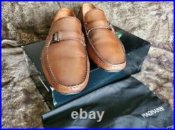 Magnanni Men's Dallas Size 12 Tan Leather Slip-on Loafers