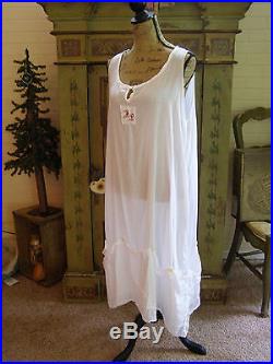 Magnolia Pearl Cotton Silk Vintage Button Hem Slip Dress