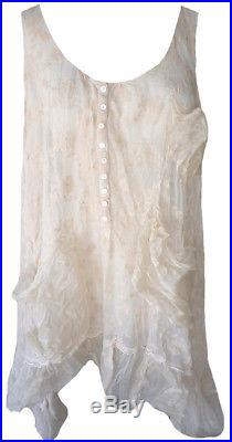 Magnolia Pearl Peony Cream Embroidered Lace Rosebud Dress Slip Romantic Vintage