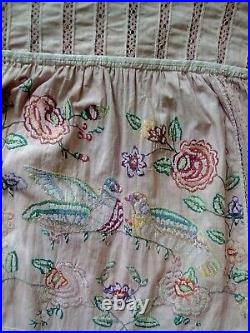 Magnolia Pearl style Johnny Was Hand Embroidery Boho DRESS and Slip Maxi Dress
