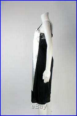 Maison Martin Margiela Vintage 2003 Black Foil Slip Dress Nos Original Tags