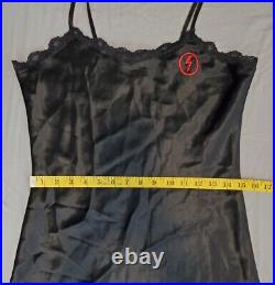 Marilyn Manson Winterland 1998 Vintage Satin Slip Dress, Shock Logo, OSFM/Small