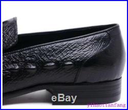 Men Fashion Sheetmetal England Pointy toe Vintage Slip on Dress Formal shoes New