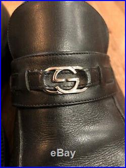 Mens 90s Vintage Gucci GG Emblem Logo Slip On Horsebit Loafers Size 42 E