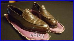Mint Vintage Footjoy 11b Exotic Split Toe Genuine Alligator Slip On Dress Shoes