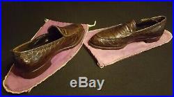 Mint Vintage Footjoy 11b Exotic Split Toe Genuine Alligator Slip On Dress Shoes
