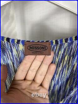 Missoni Vintage Printed M Maxi Flared V Dress Basic Slip Fit Tank Top