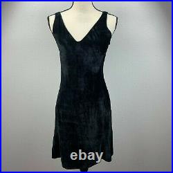 Miu Miu Velvet Slip Dress Vintage Black Size 42 Small