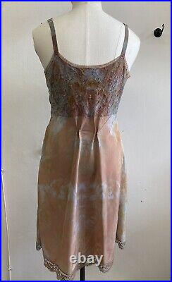 Momo Falana Tie Dye Lace Slip Dress Reworked Vintage XS/S Read Measurements EUC