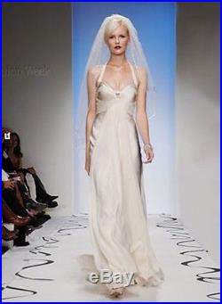 NEW BHLDN Vintage Ivory Silk Slip Bridal 90's Wedding Gown Dress Returns Ok