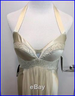 NEW BHLDN Vintage Ivory Silk Slip Bridal 90's Wedding Gown Dress Returns Ok