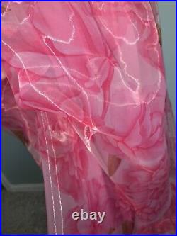 NEW Glossy Organza & Chiffon Dress NEW Puff Sleeves 3X Babydoll Selkie Style