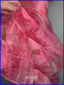 NEW Glossy Organza & Chiffon Dress NEW Puff Sleeves 3X Babydoll Selkie Style