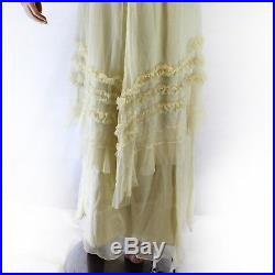 NEW NWT Nataya Plus Size Vintage Titanic Beaded Ivory Tea Dress & Slip Set 1X