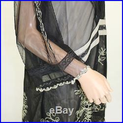 NEW NWT Nataya Plus Size Vintage Titanic Tea Party Gown Black Dress Slip Set 3X
