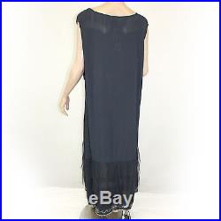 NEW NWT Nataya Plus Size Vintage Titanic Tea Party Navy Blue Dress Slip Set 3X
