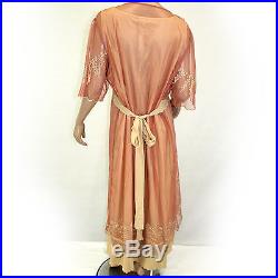 NEW NWT Nataya Plus Size Vintage Titanic Tea Party Rose & Gold Dress Slip Set 3X