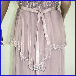 NEW NWT Nataya Plus Size Vintage Titanic Tea Party Rose Pink Dress Slip Set 1X