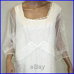 NEW NWT Nataya Plus Size Vintage Titanic Wedding Ivory Bridal Dress Slip Set 2X