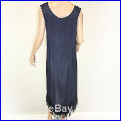 NEW NWT Nataya Vintage Romantic Gown Navy Blue Tulle Layered Dress & Slip Set XL