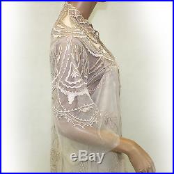 NEW NWT Nataya Vintage Style Titanic Tea Party Gown Blush Pink Dress Slip Set XL