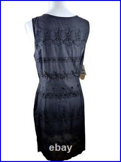 NEW Vintage 90s TODD OLDHAM Times Seven Womens Embroidered Semi Sheer Dress M