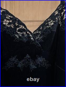 NWOT Vivienne Tam black velvet vintage slip on dress sz 3/L