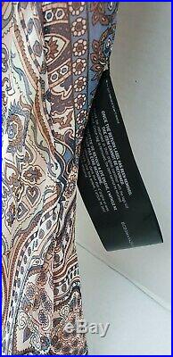 NWT BCBG MaxAzria CHLOEY Brocade Vintage Slip Dresss Paisley Almond Pink Mul XS