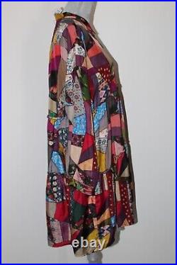 NWT Johnny Was Biya JWLA 3J Workshop Vintage Jasmine Silk Print Dress with Slip M