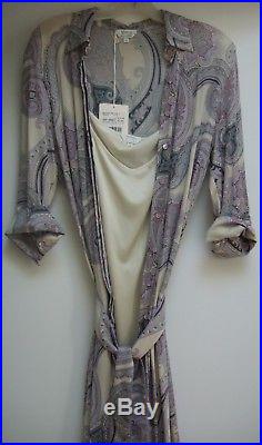 NWT Max Mara Dress w Sep Slip Paisley Vintage Made in Italy belted size 12 \ 46
