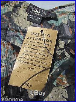 NWT RRL S dress Ralph Lauren crinkled silk slip black floral vintage look $695