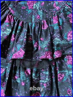 NWT Vintage Betsey Johnson Roses Print Woven Dress Size 2