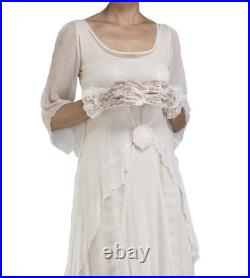 Nataya Ivory 1920s Vintage style Dress S Gatsby Romantic wedding Party 10709 NWT